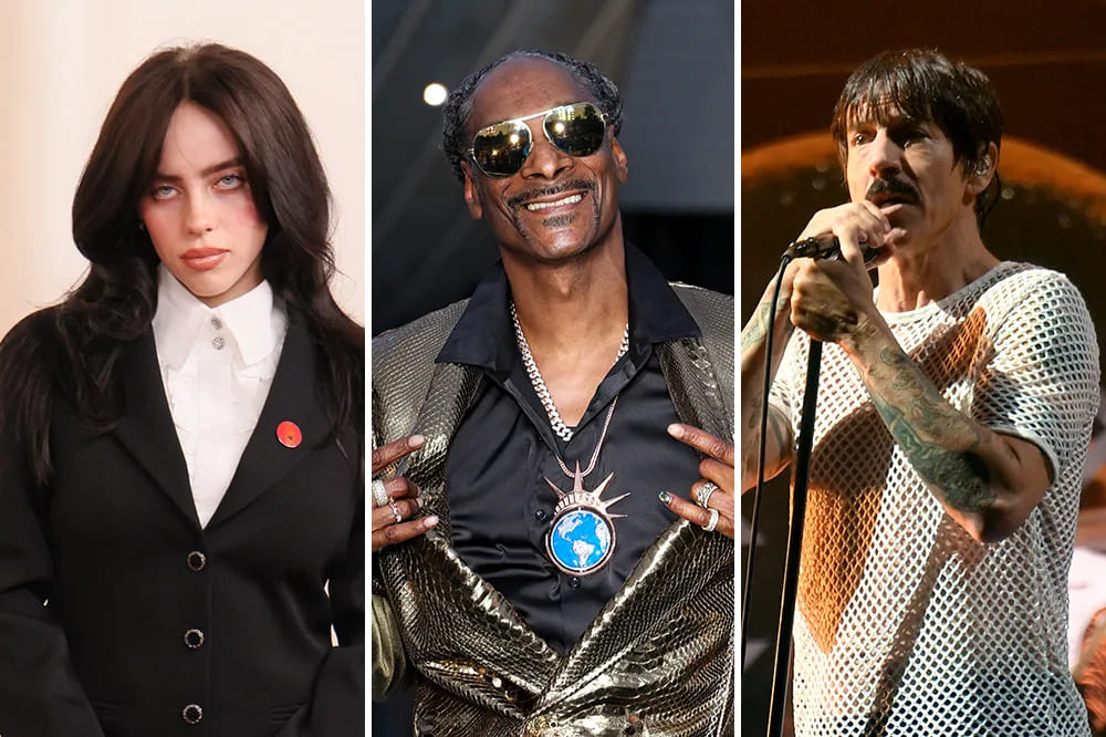 Billie Eilish, Snoop Dogg, Red Hot Chili Peppers